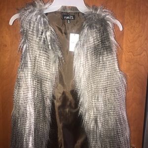 Faux fur vest